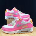 Nike Shoes | Nike Air Max 90 Pink White Girls 7y/ Women’s 8.5 Gently Used. Rare Color | Color: Orange/Pink | Size: 8.5
