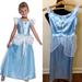 Disney Costumes | Flash Sale Disney Child Deluxe Cinderella Costume 7-8 | Color: Blue | Size: 7-8