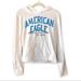 American Eagle Outfitters Tops | American Eagle | Size Small | White Brand Hoodie With Blue Logo | Color: Blue/White | Size: S