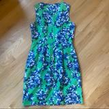 J. Crew Dresses | J.Crew Sleeveless Pattern Dress Size 0 | Color: Blue/Green | Size: 0