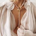 Free People Jewelry | Beaded Pearl Long Necklace Y | Color: Brown | Size: Os