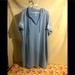 Michael Kors Dresses | Michael Kors Plus V-Neck Knit Terry Logo Short Sleeve Trim Hoodie Dress | Color: Blue | Size: 2x