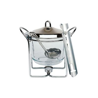 APS 65067 Feuerzangenbowle Set für ca. 4 Liter Flüssigkeit, verchromt und hochglanzpoliert