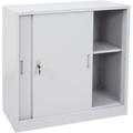 HW - Arredo ufficio archivio classificatore C-F41 acciaio ante scorrevoli 45x90x90cm grigio