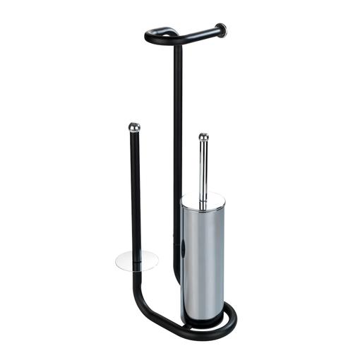 WENKO Stand WC-Garnitur Universalo Schwarz