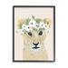 Stupell Industries Big Eye Baby Lion Floral Crown Children's Safari Graphic Art Wood in Brown | 14 H x 11 W x 1.5 D in | Wayfair ai-729_fr_11x14