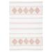 Pink/White 0.36 in Indoor Area Rug - Foundry Select Breckenridge 708 Area Rug In Pink/Ivory Cotton | 0.36 D in | Wayfair