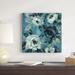 Red Barrel Studio® Loose Flowers on Dusty Blue II by Silvia Vassileva - Wrapped Canvas Painting Canvas in Black/Blue/White | Wayfair
