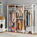 Rebrilliant Angelicia 70.08" Clothes Rack Metal in White | 70.86 H x 70.08 W x 15.75 D in | Wayfair CD0D53272F0C46A092BA9A772A50B5EB