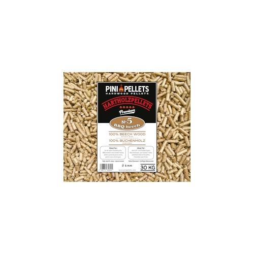 PINI Hartholzpellets 100% Buche Nr. 5 BBQ Beech 30 Kg Grillpellets zum Grillen Räuchern Smoken Heizen