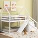 Merax Twin over Twin House Loft or Bunk Bed with Slide and Staircase