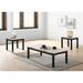 3 Piece Coffee Table with Faux Marble Top