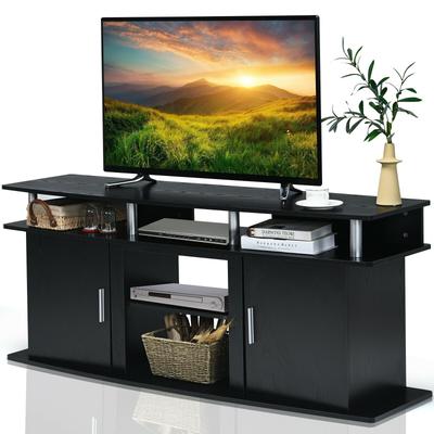 63" TV Entertainment Console Center with 2 Cabinets - 63" x 18" x 26" (L x W x H)