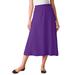 Plus Size Women's 7-Day Knit A-Line Skirt by Woman Within in Radiant Purple (Size LP)