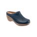 Extra Wide Width Women's Madison Clog by SoftWalk in Navy (Size 8 WW)