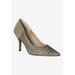 Women's Sesily Slip On Pump by J. Renee in Pewter Glitter (Size 8 M)