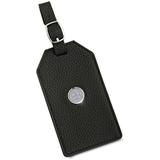 Black Marshall Thundering Herd Leather Luggage Tag