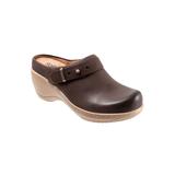 Wide Width Women's Marquette Mules by SoftWalk in Dark Brown Nubuck (Size 12 W)