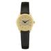 Women's Florida Gators Gold Medallion Black Leather Wristwatch