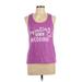 Miss to Mrs Active Tank Top: Purple Graphic Activewear - Women's Size Large