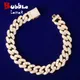 Bracelet à mailles cubaines en Zircon pour femme bijoux fantaisie couleur or 10mm AAAA chaîne