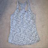 Lululemon Athletica Tops | Lululemon Tank Top Racerback Grey White Heathered Size 8 Medium | Color: Gray/White | Size: 8