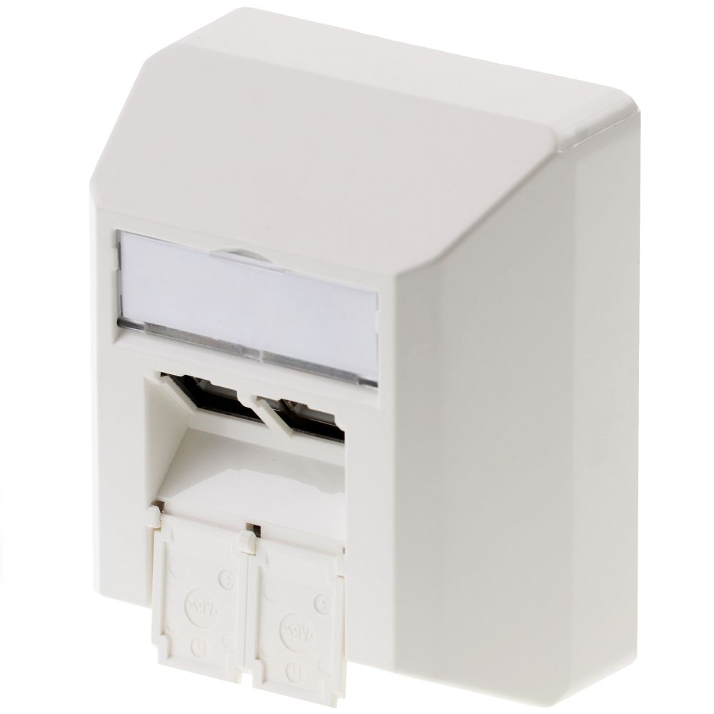 Telegärtner Dose AMJ45 8/8 K AP/50 Cat.6A alpinweiß Image