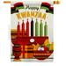 Ornament Collection Gather Kwanzaa 2-Sided Polyester 40 x 28 in. House Flag in Brown/Red | 40 H x 28 W in | Wayfair OC-KW-H-192719-IP-BO-D-US21-OC