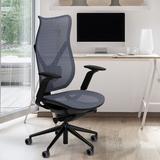 Via Seating Mesh Task Chair Upholstered/Mesh in Gray/Black | 47 H x 27.1 W x 17.8 D in | Wayfair 810061172567