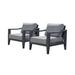 Joss & Main Solstice Patio Chair w/ SunbrCushions in Gray/Black/Brown | 30.3 H x 31.5 W x 35.1 D in | Wayfair 33A2DBCF79AA4E20923F7A2F367698A9