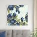 Red Barrel Studio® Lush Indigo Blooms I by June Erica Vess - Wrapped Canvas Painting Canvas, Wood in White | 36 H x 36 W x 1.25 D in | Wayfair