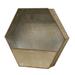 Gracie Oaks Andhy Vintage Hexagon Wall Storage Organizer w/ Basket Metal in Gray | 2.75 H x 10.5 W x 12 D in | Wayfair