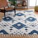 Blue/White 96 x 1.97 in Indoor Area Rug - Loon Peak® Imraan bleu/ivoire Purtell Polypropylene | 96 W x 1.97 D in | Wayfair