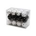 Queens of Christmas Arctic 24 Piece Hot Loop Design Ball Holiday Shaped Ornament Set Plastic in Black | 2 H x 2 W x 2 D in | Wayfair