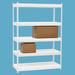 WFX Utility™ Kaydance Storage Rack Wood/Steel in Brown/Gray/White | 70.75 H x 48.25 W x 22.25 D in | Wayfair E66681136AD4479E832CDF64A02EFE85