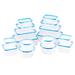 Prep & Savour Wigan Plastic 16 Container Food Storage Set Plastic in Blue | 6 H x 9 W x 11 D in | Wayfair 3D582FEF05D1488FB7D8BF154F1458C7