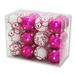 Queens of Christmas Arctic 24 Piece Hot Loop Design Ball Holiday Shaped Ornament Set Plastic in Pink | 2 H x 2 W x 2 D in | Wayfair