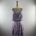 Free People Dresses | Free People L 8 Purple Metallic Shimmer Floral Geo Crochet Lace Trim Tank Dress | Color: Blue/Purple | Size: 8