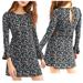 Free People Dresses | Free People Say Hello Long Sleeve Minidress | Color: Black/Blue | Size: S