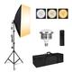 BEJOHU Dimmable LED Softbox Lighting Kit, Bi-Color Dimmable 85W Soft Box Studio Output Lighting, with 3 Color Temperature Continuous Lighting Kit for Portrait Video,Advertising Shooting