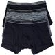 Emporio Armani Men's Core Logo Band Boxer Shorts, Blac/Pr.Beaver/Black, M (Pack of 3)