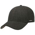 Stetson Plano Woolrich Cap Men - Baseball Cap with Leather-Bottomed Visor - Men's Cap Herringbone Design - Fullcap with Cotton Lining - Fall/Winter Basecap - Winter Cap Olive XXL (62-63 cm)