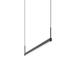 Sonneman Lighting Thin-Line Satin Black 36-inch LED Two Sided Pendant, White Shade