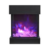 "25"" unit - 11 3/4"" in depth 3 sided glass fireplace - Amantii CUBE-2025WM"