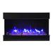 "40"" unit – 10 5/8"" in depth 3 sided glass fireplace - Amantii 40-TRV-slim"