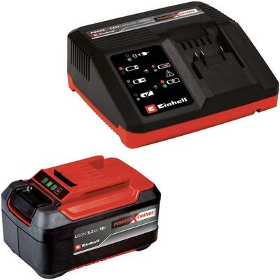 Einhell - Original Starter Kit 5,2 Ah Akku und Fastcharger Power X-Change (Li-Ion, 18 v, 80 min Image