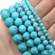 Perles rondes en pierre naturelle pour la fabrication de bijoux pierres Turquoises collier