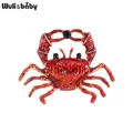 Wuli & baby – broche crabe en émail pour femme mignon Animal fête bureau cadeau