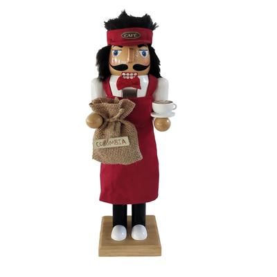 14 inch Barista Nutcracker - red