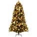 Costway 7.5FT Pre-Lit Artificial Christmas Tree 1242 Tips w/100 - See Details
